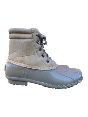 NAUTICA Sea Ripple Snow Duck Boots Grey Neutral Slip on Insulated Women’s size 7